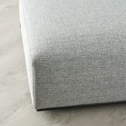 Erica Mid Grey Woven Fabric Ottoman  