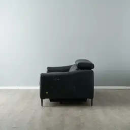 Bruce Black Leather 3-Seater Electric Recliner 