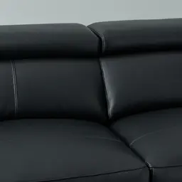 Bruce Black Leather 3-Seater Electric Recliner 