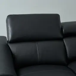Bruce Black Leather 2-Seater Electric Recliner 