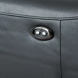 Bruce Black Leather 2-Seater Electric Recliner 