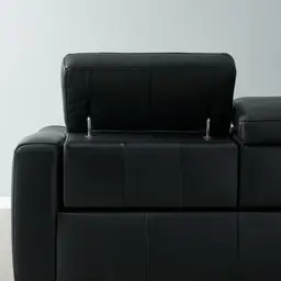 Bruce Black Leather 2-Seater Electric Recliner 