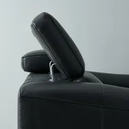 Bruce Black Leather 2-Seater Electric Recliner 