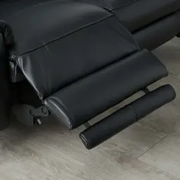 Bruce Black Leather 2-Seater Electric Recliner 