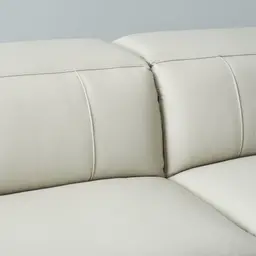 Carolina Cream Leather 3-Seater Electric Recliner 