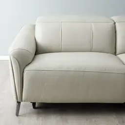 Carolina Cream Leather 3-Seater Electric Recliner 