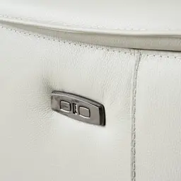 Carolina Cream Leather 3-Seater Electric Recliner 