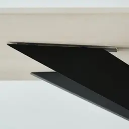 Lena White Sintered Stone Dining Table - Black Legs