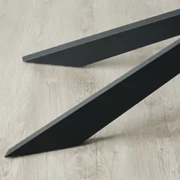 Lena White Sintered Stone Dining Table - Black Legs