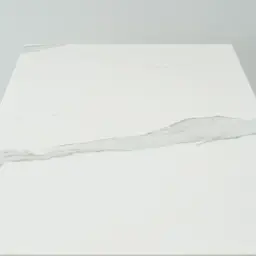 Lena White Sintered Stone Coffee Table - Black Legs