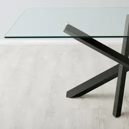 Lola Black Coffee Table  - Glass Top