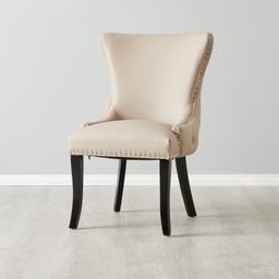 Camille II Beige Vegan Leather Dining Chair 