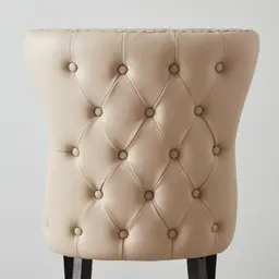 Camille II Beige Vegan Leather Dining Chair 
