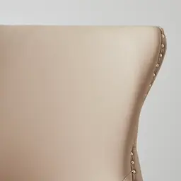 Camille II Beige Vegan Leather Dining Chair 