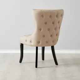 Camille II Beige Vegan Leather Dining Chair 