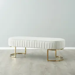 Hilda II Cream Boucle Ottoman 