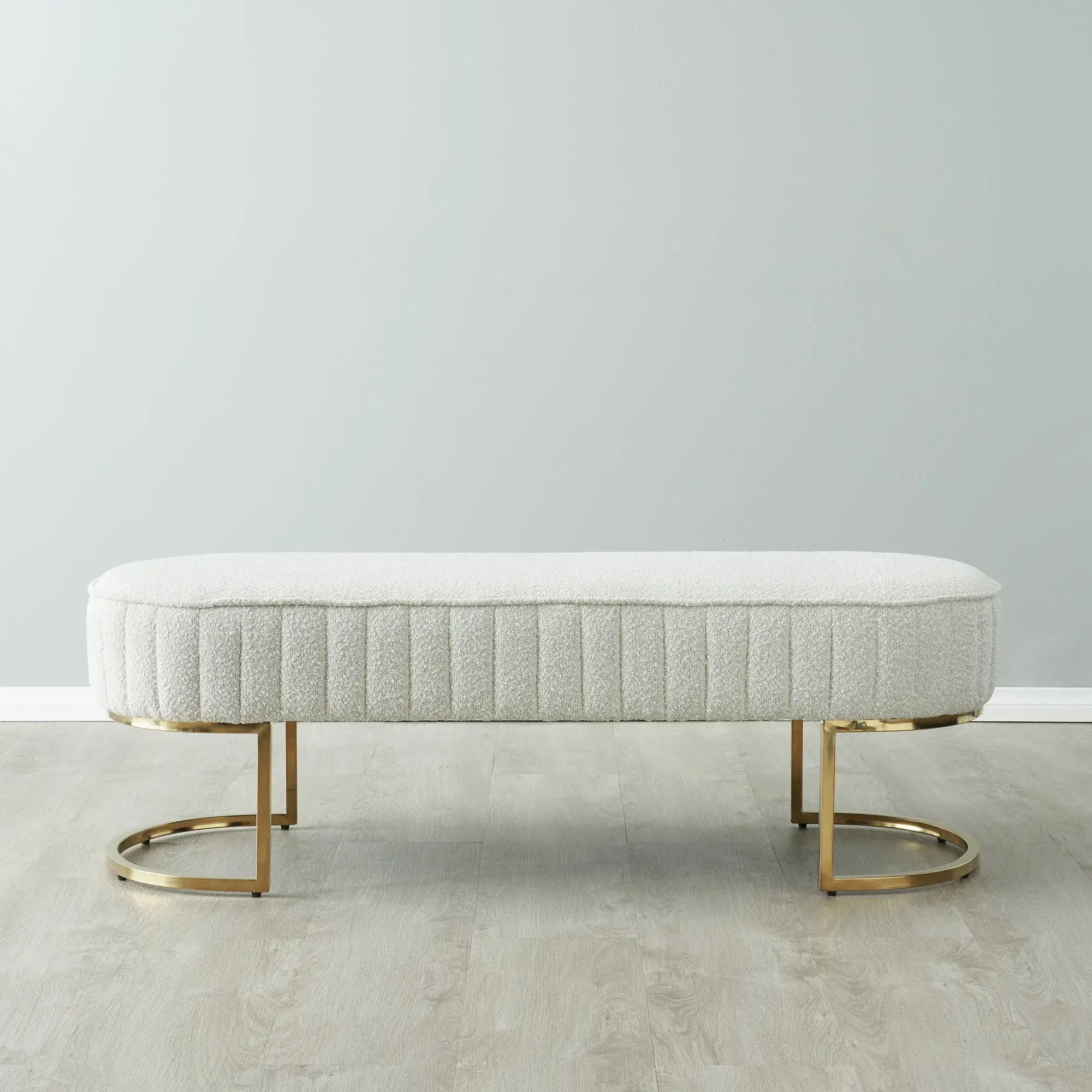 Hilda II Cream Boucle Ottoman 