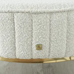 Hilda II Cream Boucle Ottoman 