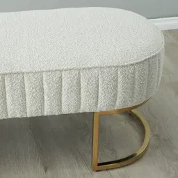 Hilda II Cream Boucle Ottoman 
