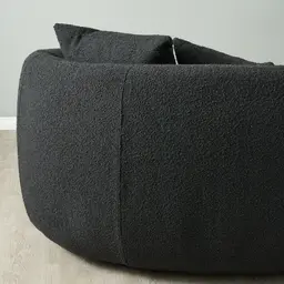 Everett Black Boucle 2 Seater Sofa 