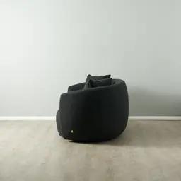 Everett Black Boucle 2 Seater Sofa 