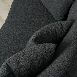 Everett Black Boucle 2 Seater Sofa 