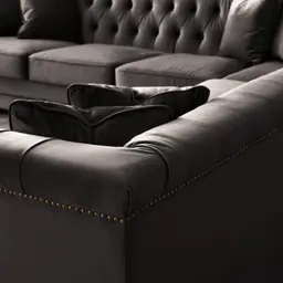 Audrey Mushroom Velvet Corner Sofa