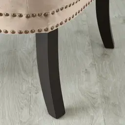 Deco Beige Velvet Armchair