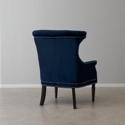 Deco Navy Blue Velvet Armchair