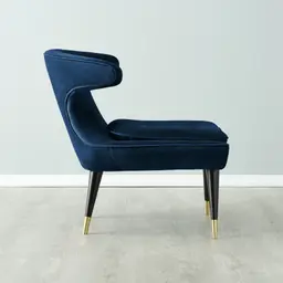Tarrington Navy Blue Velvet Occasional Chair