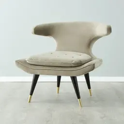 Tarrington Beige Velvet Occasional Chair
