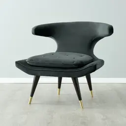 Tarrington Charcoal Velvet Occasional Chair