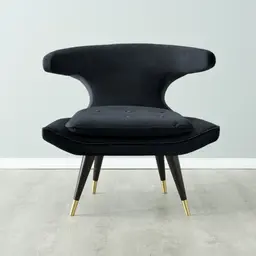 Tarrington Black Velvet Occasional Chair