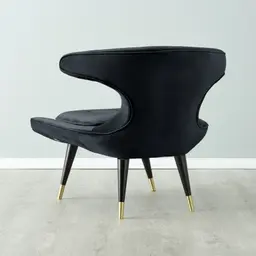 Tarrington Black Velvet Occasional Chair