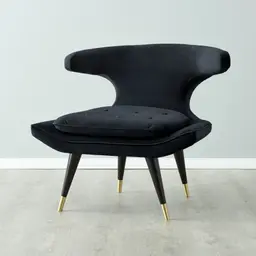 Tarrington Black Velvet Occasional Chair