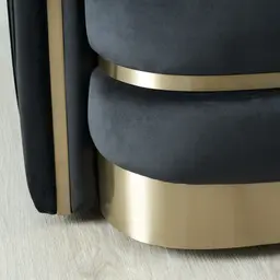 Crown Midnight Black Velvet Occasional Chair