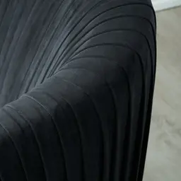 Crown Midnight Black Velvet Occasional Chair