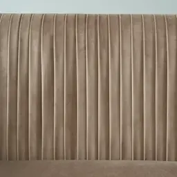 Crown Beige Velvet 3-Seater Sofa