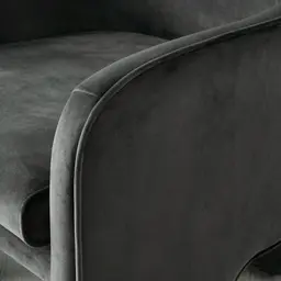 Esther Charcoal Velvet Armchair
