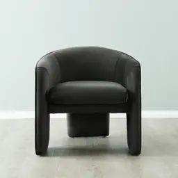 Esther Charcoal Velvet Armchair
