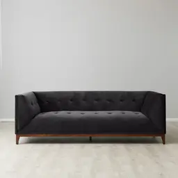 Humphrey Charcoal Velvet 3-Seater Sofa