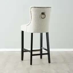 Saxon Cream Boucle Bar Stool