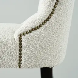 Saxon Cream Boucle Bar Stool