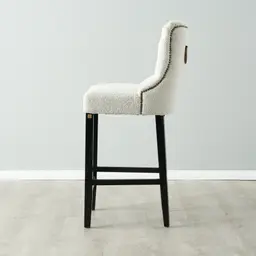 Saxon Cream Boucle Bar Stool