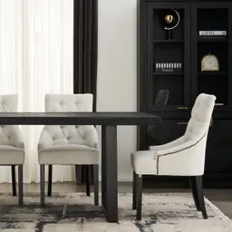 Saxon Brown Vegan Leather Dining Chair  