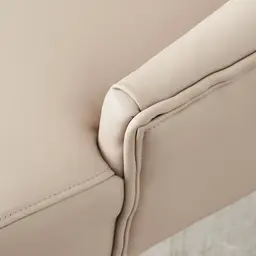 Saxon Nude Beige Vegan Leather Dining Chair  