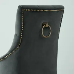 Saxon Charcoal Velvet Dining Chair 