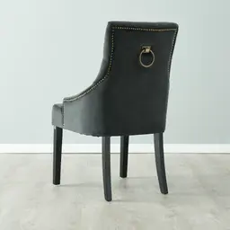 Saxon Charcoal Velvet Dining Chair 