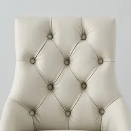 Saxon Cloud Grey Vegan Leather Dining Chair  