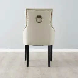 Saxon Cloud Grey Vegan Leather Dining Chair  